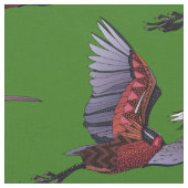 Agami Heron grüner Stoff (Nahaufnahme)