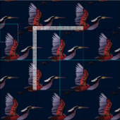 Agami heron indigo Stoff (Kachel)