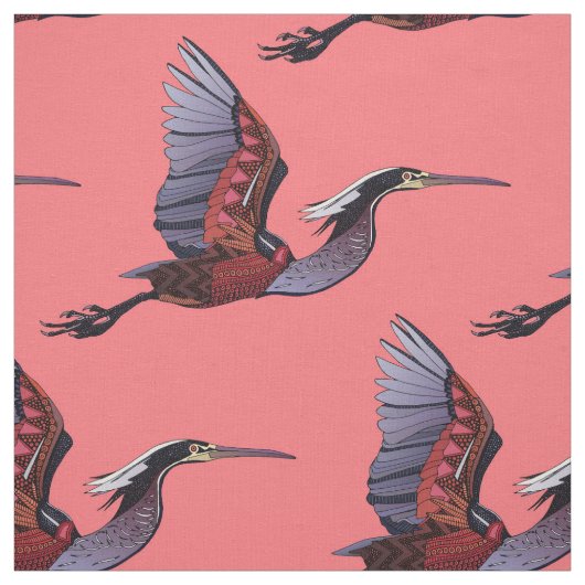 Agami heron Wassermelone Stoff (Muster)