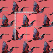 Agami heron Wassermelone Stoff (Kachel)