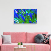 Agapanthus blue Blume Canvas print Leinwanddruck (Insitu (Wohnzimmer))