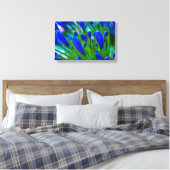 Agapanthus blue Blume Canvas print Leinwanddruck (Insitu (Schlafzimmer))