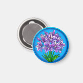 Agapanthus-Blume Magnet (Vorderseite/Rückseite)