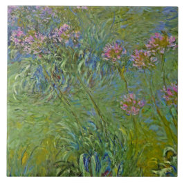 Agapanthus-Blume (von Claude Monet) Fliese