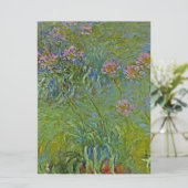 Agapanthus-Blume (von Claude Monet) Karte (Stehend Vorderseite)
