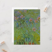 Agapanthus-Blume (von Claude Monet) Karte (Vorderseite/Rückseite Beispiel)