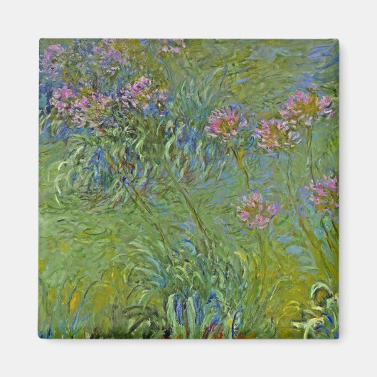 Agapanthus-Blume (von Claude Monet) Magnet (Vorne)
