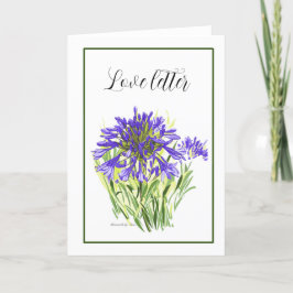 Agapanthus-Karte Dankeskarte