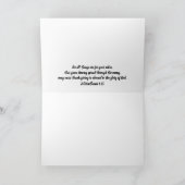 Agapanthus Lily Scripture Card 2 Korinthians 4:15 Karte (Innenseite)