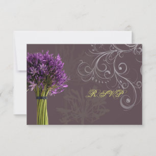 Agapanthus UAWG   DIY-Hintergrundfarbe RSVP Karte