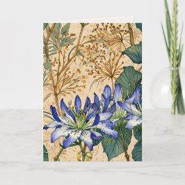 Agapanthus und wilde Blumen Karte