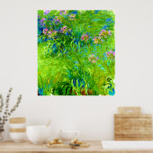 Agapanthus von Claude Monet Poster (Küche)