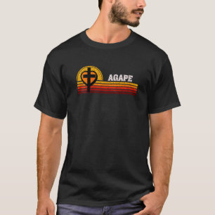 Agape Gottes Liebe und Mensch Kreuz Herz Christlic T-Shirt