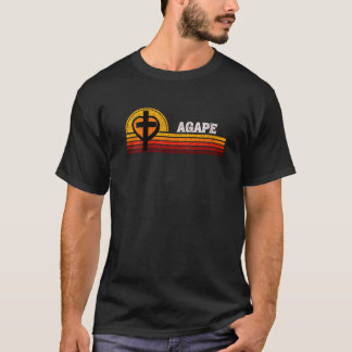 Agape Gottes Liebe und Mensch Kreuz Herz Christlic T-Shirt