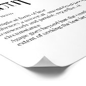 Agape griechische Definition für Liebe Poster (Ecke)