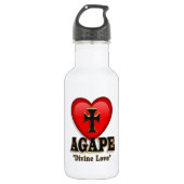 Agape Herzsymbol für Gottes göttliche Liebe Edelstahlflasche (Vorderseite)