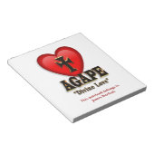 Agape Herzsymbol für Gottes göttliche Liebe Notizblock (angewinkelt)