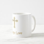 Agape-Liebe Christliche Elemente Kaffeetasse (VorderseiteRechts)