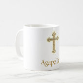 Agape-Liebe Christliche Elemente Kaffeetasse (Vorderseite Links)