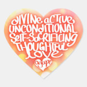 Agape-Liebe Herz-Aufkleber (Vorderseite)