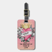 Agape Love Tattoo Graffiti Gepäckanhänger (Vorderseite vertikal)