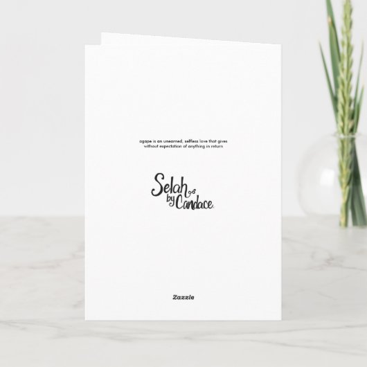 Agape (rot) Note Car Karte (Rückseite)