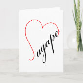 Agape (schwarz) Note Card Karte (Vorderseite)