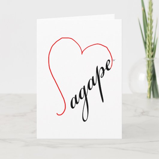 Agape (schwarz) Note Card Karte (Vorderseite)