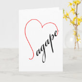 Agape (schwarz) Note Card Karte (Gelbe Blume)