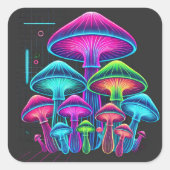Agaric Algorithms Quadratischer Aufkleber (Vorderseite)