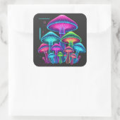 Agaric Algorithms Quadratischer Aufkleber (Tasche)