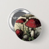 Agaricus Muscarius Pilz Button (Vorne & Hinten)