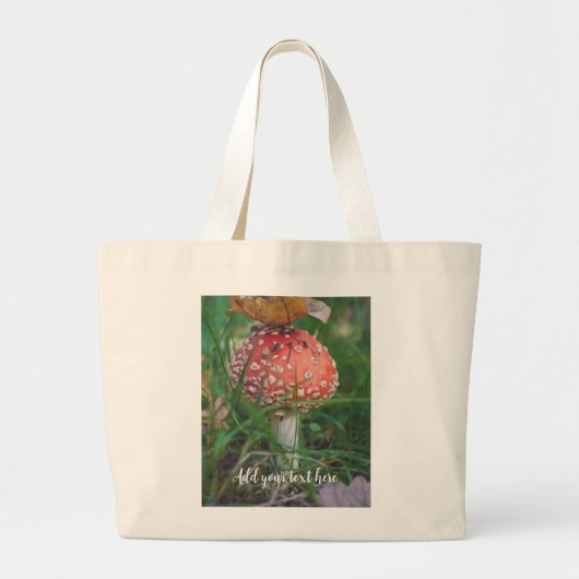 Agaricus-Pilz Jumbo Stoffbeutel (Vorne)