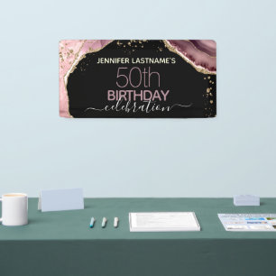 Agate 50. Geburtstag Budget Party Banner