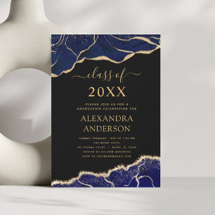 Agate Abschluss Class of 2023 Navy Blue Einladung