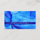 Agate Abstrakt Blue Custom Customer Loyalty Card Treuekarte (Vorderseite)