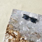 Agate Aquamarin Blue Gold Glitzer Marbella Aqua Strandtuch (Beispiel)