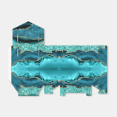 Agate Aquamarin Blue Gold Marmor Türkis Geschenkbo Geschenkschachtel (Ungefaltet)