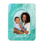 Agate Arched Foto Happy Birthday Mama Magnet (Vertikal)