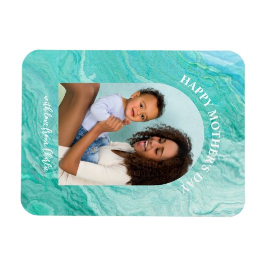 Agate Arched Foto Muttertag Magnet (Horizontal)