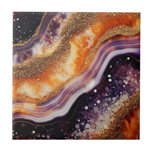 Agate Art Keramik Tile Fliese (Vorderseite)