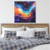 Agate Art Stretched Leinwand (Insitu (Schlafzimmer))