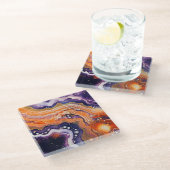 Agate Art Untersetzer (Schrägansicht)