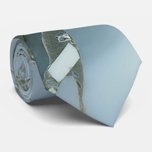 Agate Baby Blue Gold Marble Individuelle Name Lett Krawatte (Gerollt)