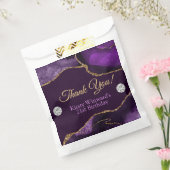 Agate Birthday Party lila und Gold Glitzer Geschenktütchen (Versiegelt)