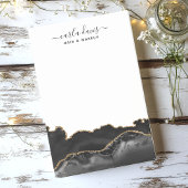 Agate Black and Gold Marmor Moderner Salon Post-it Klebezettel