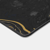 Agate Black and Gold Marmorwirl Schreibtischunterlage (Ecke)