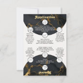 Agate Black Gold Marble Arch Manicure Display Card Dankeskarte (Rückseite)