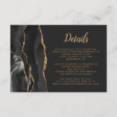 Agate Black Gold Pinselskriptdetails Begleitkarte (Vorderseite)