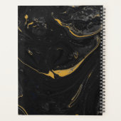 Agate Black Marble Swirl maßgeschneidert Planer (Rückseite)